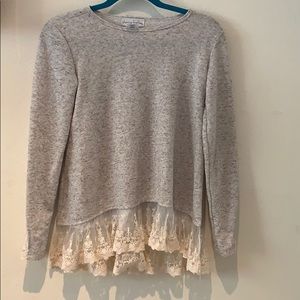 Chasing fireflies long sleeve with lace detail